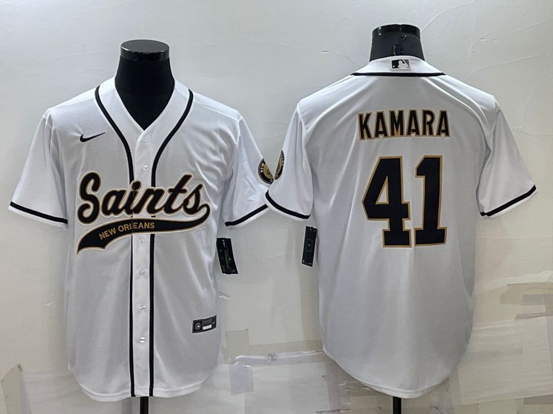 Men New Orleans Saints #41 Kamara White 2022 Nike Co branded NFL Jersey
